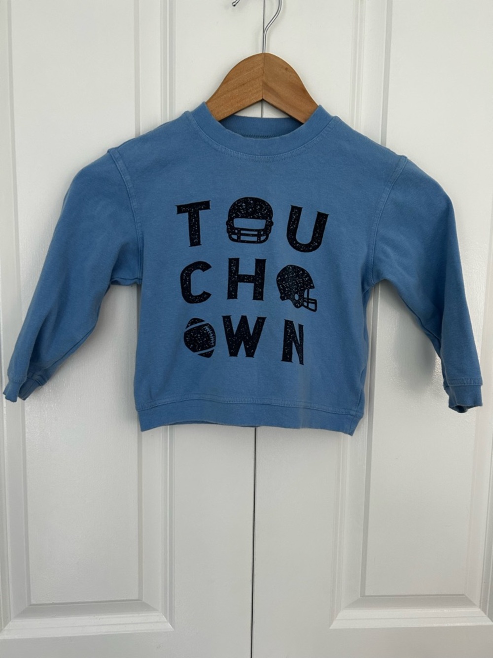 Sweet Honey 3T crewneck blue sweatshirt touchdown, football
